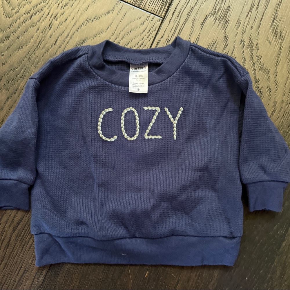 Carter’s Navy Blue Cozy Sweatshirt - Picture 3 of 4